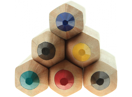JUMBO Buntstifte, 6er Set, inkl. individueller Rundumdruck Werbeartikel