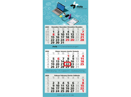 Product image 3-Monatskalender Maxi Light 3 Bestseller (Mehrblock) Werbeartikel