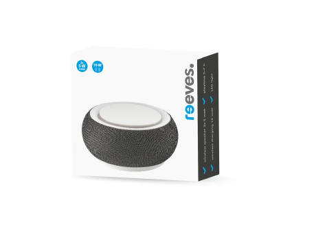 Wireless Lautsprecher inkl 10 Watt Wireless Charger REEVES-DOTHAN Werbeartikel