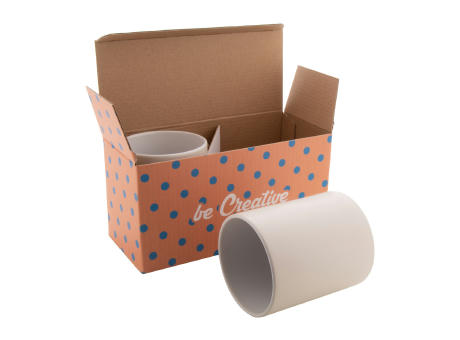 Individuelle Doppel-Tassenbox CreaBox Mug Double bedrucken