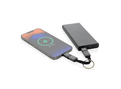 Terra 4-in-1 Schnellladekabel für den Schlüsselbund aus rAlu bedrucken