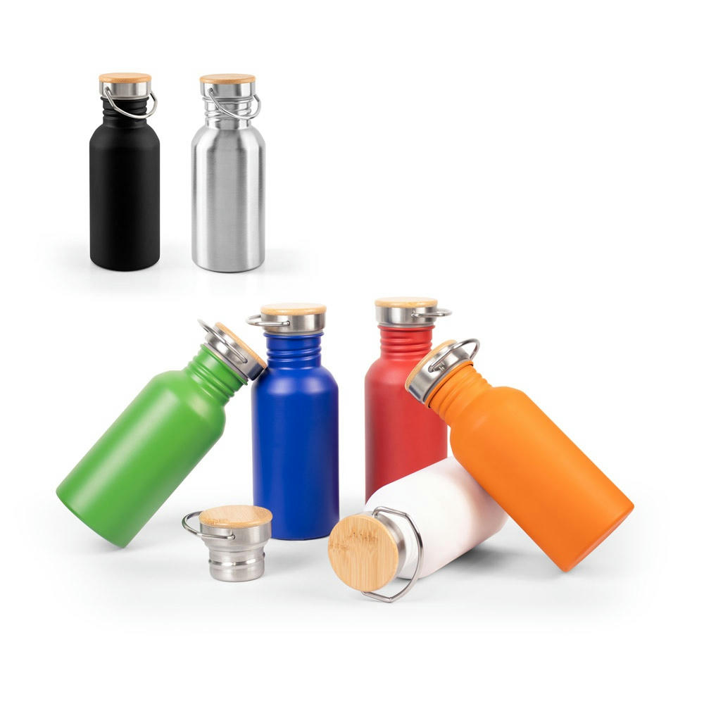 Product image EWING. Edelstahlflasche (90 % recycelt) mit einwandiger Ausführung Werbeartikel