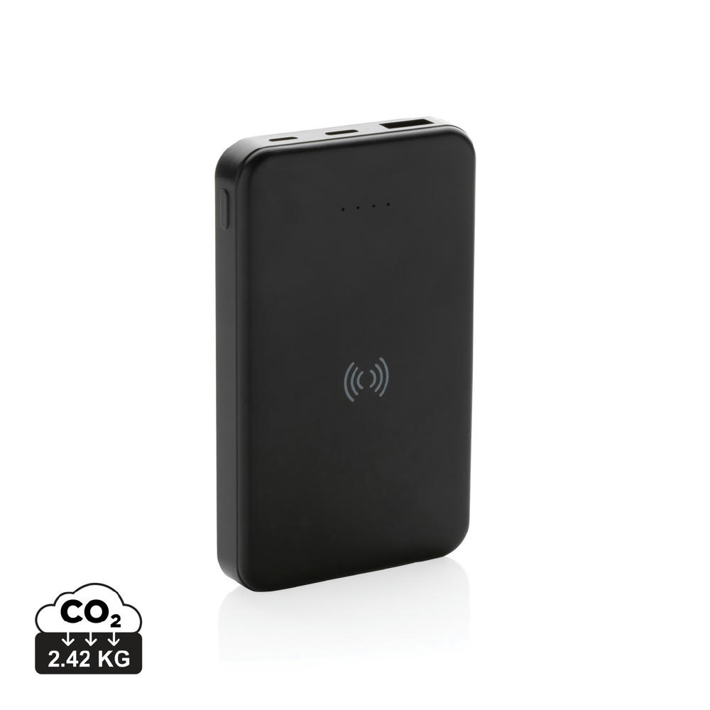 Product image 5.000mAh 5W Wireless Powerbank aus RCS recyceltem Kunststoff Werbeartikel