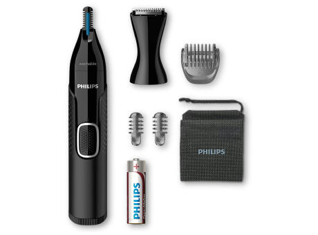 NT5650|Philips Nasen-, Ohren- und Augenbrauentrimmer mit 5 Zubehörteilen bedrucken
