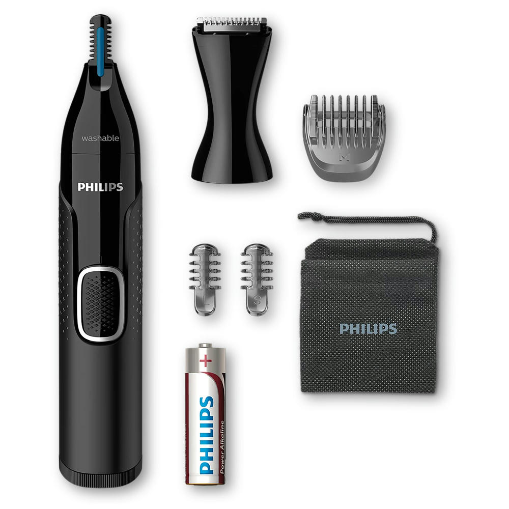 Product image NT5650|Philips Nasen-, Ohren- und Augenbrauentrimmer mit 5 Zubehörteilen Werbeartikel