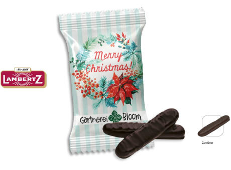 Lambertz Lebkuchen-Stäbchen Werbetüte,   2 Stück, Inhalt: Lambertz Lebkuchen-Stäbchen Zartbitter Werbeartikel
