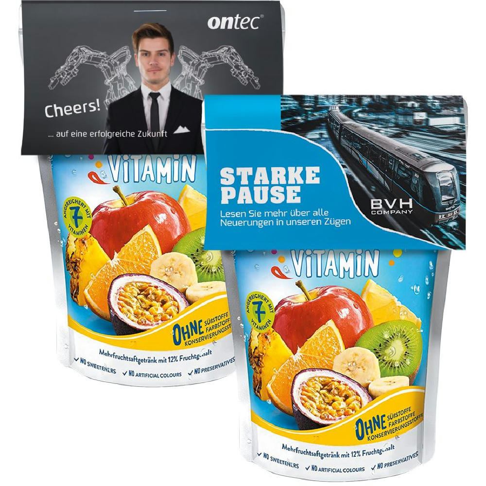 Product image Capri-Sun Multivitamin, 200 ml, Express Trinkpack mit Strohhalm mit Werbereiter Werbeartikel