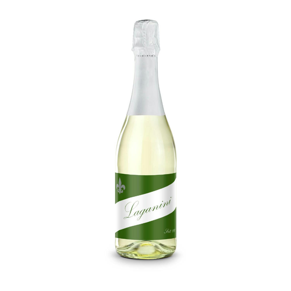 Sekt Cuvée - Flasche klar - Kapselfarbe Gold, 0,75 l Werbeartikel