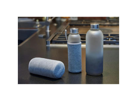 Product image Glasflasche mit Hülle "Iced" 0,45 l bedrucken