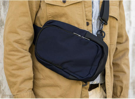 Umhängetasche 'Almeria', Polycotton Mitternachtsblau Werbeartikel