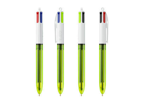 BIC® 4 Colours Fluo Kugelschreiber + lanyard bedrucken