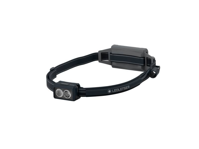 Ledlenser NEO5R wiederaufladbare Lauf-Stirnlampe mit 600 Lumen, Magnetic Charge System, inklusive Brustgurt, rot blinkendem Rücklicht und reflektierendem Stirnband als B2B Werbeartikel mit Lasergravur