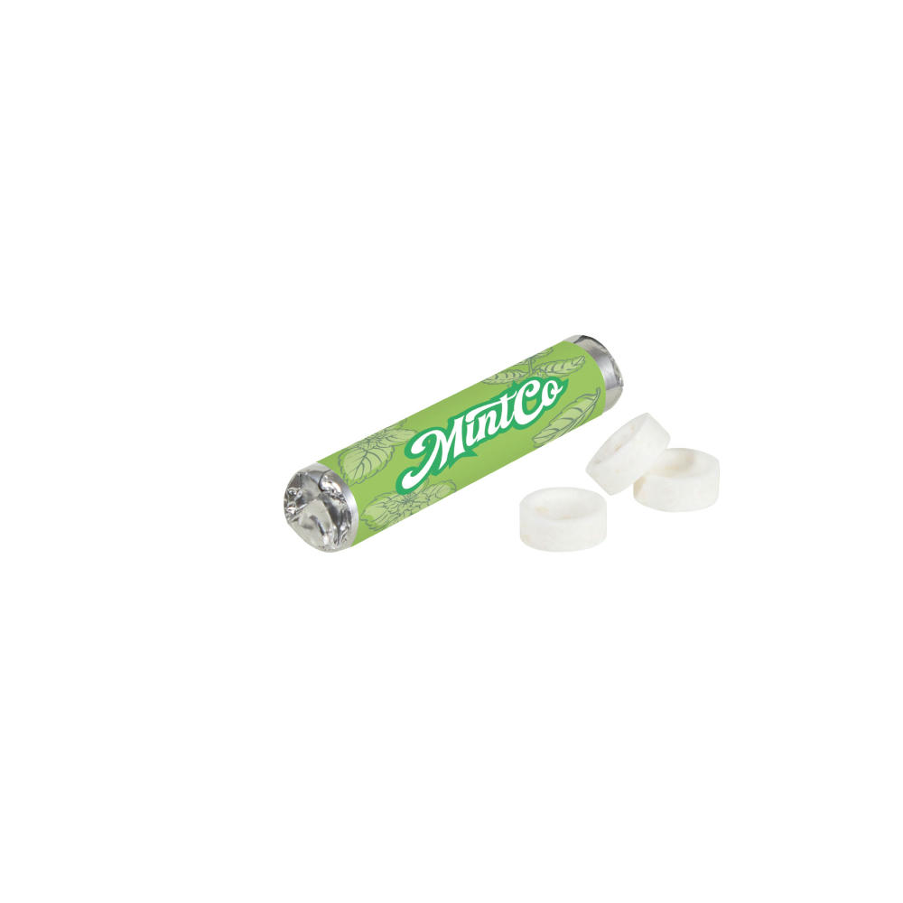 Product image Traubenzuckerrolle 12 mit Pfefferminzgeschmack Werbeartikel