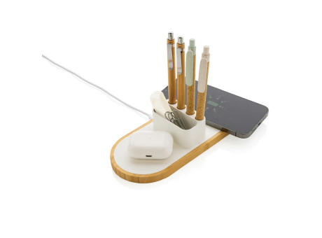 Ontario 10W Dual Charger aus Bambus & RCS rPlastik Werbeartikel