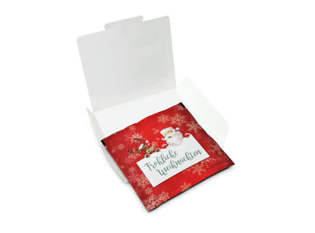 Badesalz Sachet im individuellen Mäppchen, Motiv: Fröhliche Weihnachten Werbeartikel
