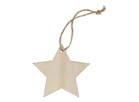 Product image Sternförmiges Weihnachtsornament aus Holz Werbeartikel