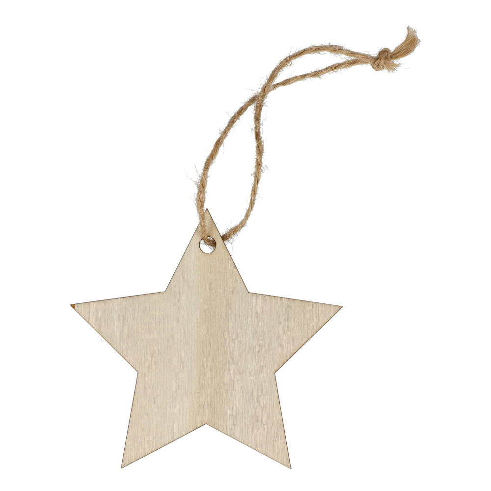 Product image Sternförmiges Weihnachtsornament aus Holz Werbeartikel