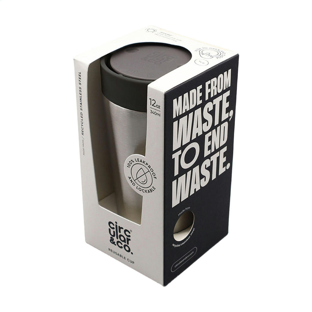 Circular&Co Recycled Stainless Steel Coffee Cup 340 ml Werbeartikel