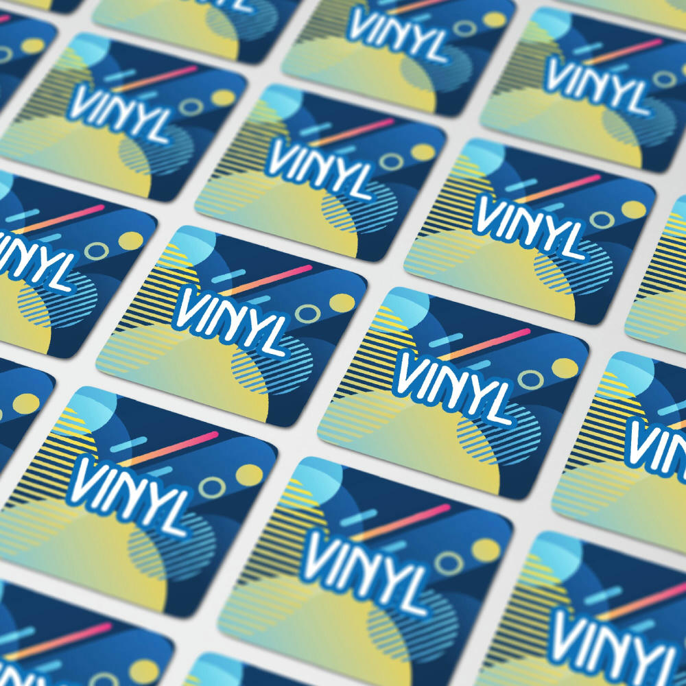 Vinyl Sticker Quadrat 15x15mm Werbeartikel