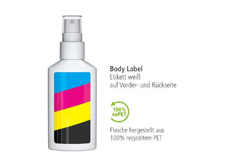 50 ml Spray - Smartphone & Arbeitsplatz-Reiniger - Body Label Werbeartikel