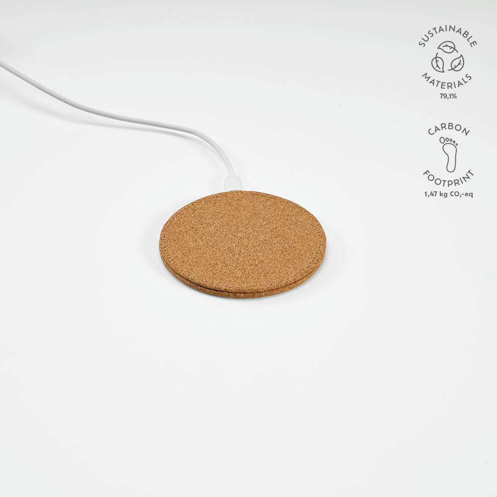 Product image Descartes Wireless Charger Kork 15W Werbeartikel