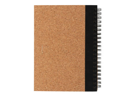 Kork Spiral-Notizbuch mit Stift Werbeartikel