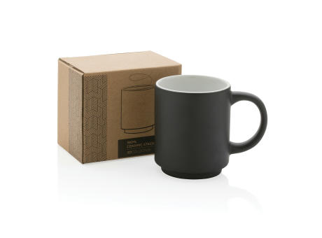 Stapelbare Keramiktasse, 180ml bedrucken