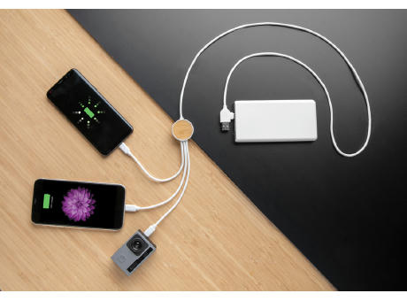 Ontario 6-in-1 Kabel aus RCS recyceltem Kunststoff Werbeartikel