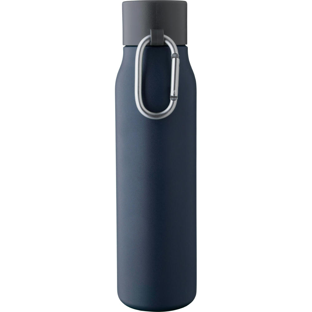 Doppelwandige Trinkflasche aus recyceltem Edelstahl (600 ml) Cassian Werbeartikel