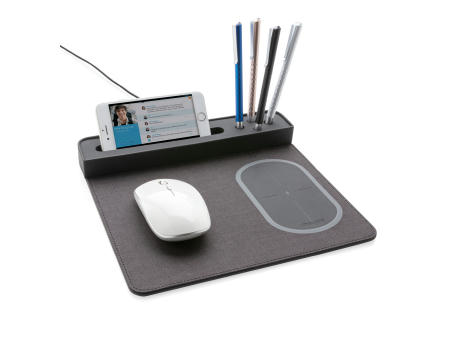 Air Mousepad mit 5W Wireless Charger und USB Werbeartikel