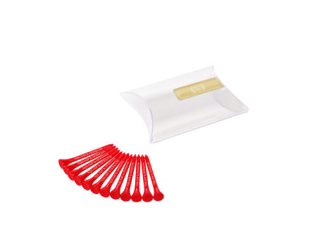 Pillowpack mit 12 Tees 70 mm Werbeartikel