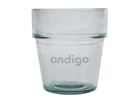 Sevilla Stapelbares Recyceltes Wasserglas 270 ml Werbeartikel