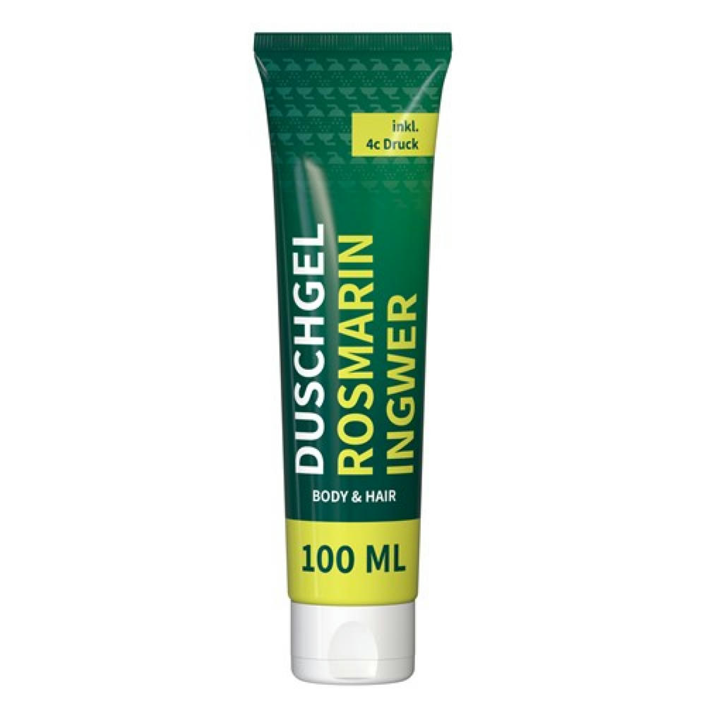 Product image 100 ml Tube - Duschgel Rosmarin-Ingwer - FullbodyPrint Werbeartikel