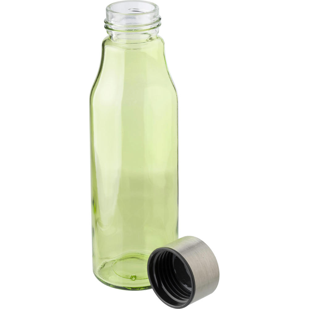 Trinkflasche aus Glas und rostfreiem Stahl (500 ml) Andrei Werbeartikel