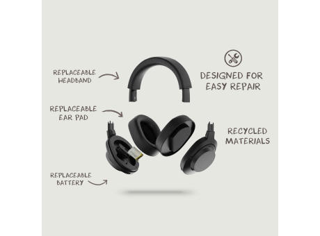 Irvine RCS recycelter & reparierbarer Wireless-ANC Kopfhörer Werbeartikel