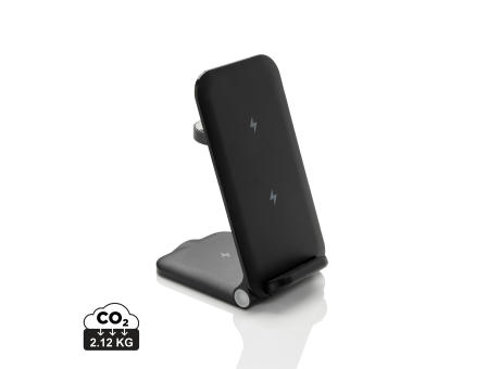 Powerpal 3-in-1 15W-Ladegerät aus RCS recyceltem Kunststoff Werbeartikel