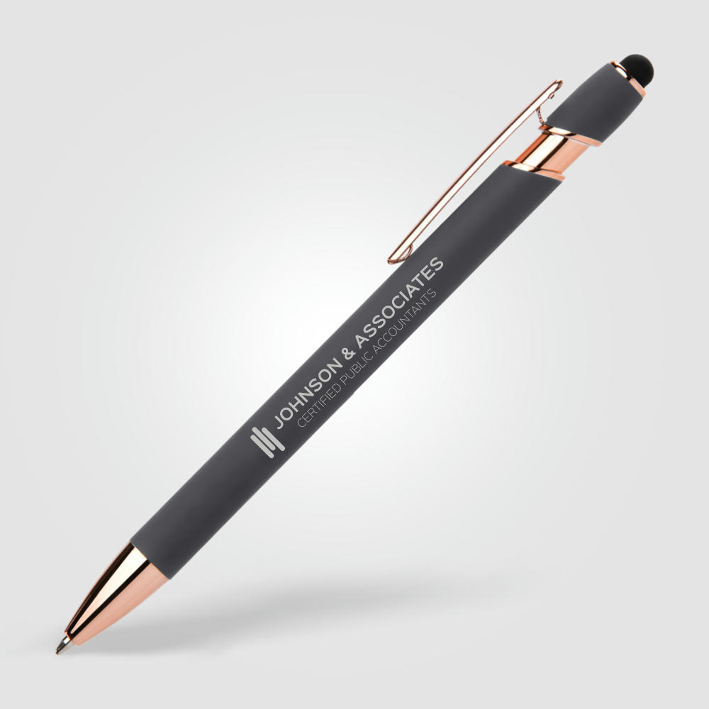 Prince Softy Roségold Executive Kugelschreiber - m/Stylus Werbeartikel