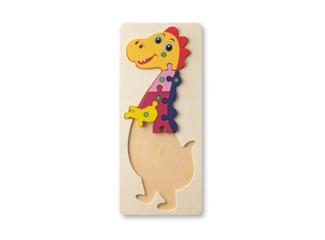 DIPLODOCO. Puzzle in Dinosaurierformat aus Kiefernsperrholz Werbeartikel