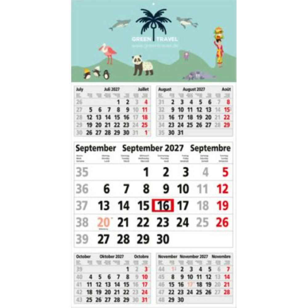 Product image 5-Monatskalender Budget 5 Bestseller (Einblatt) Werbeartikel