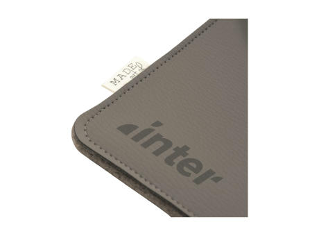 Recycled Felt & Apple Leather Laptop Sleeve 15/16" Werbeartikel