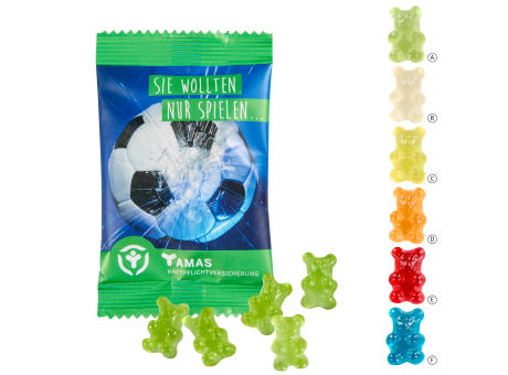 Product image Unifarbene Premium-Bärchen, 15 g im konventionellen Tütchen Werbeartikel