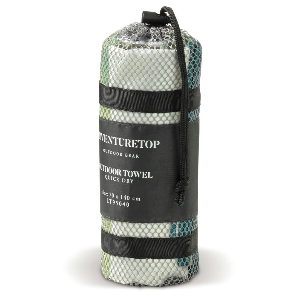 Schnelltrocknendes Handtuch 700x1400mm mit Beutel Werbeartikel