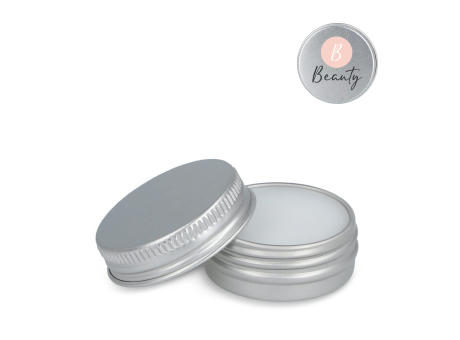 Runde Lippenbalsam-Dose aus recyceltem Aluminium bedrucken
