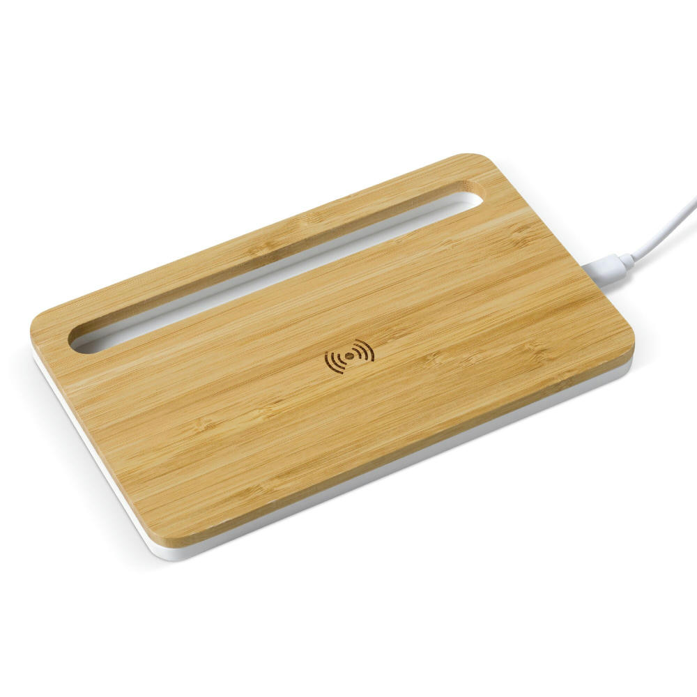 Product image Kabellose Ladestation aus Bambus, 5W Werbeartikel