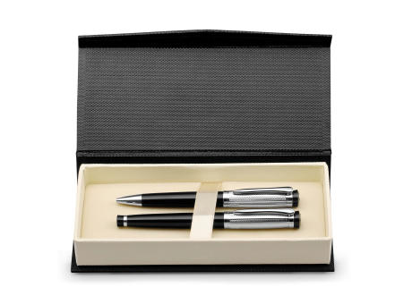 Product image ORLANDO. Kugelschreiber- und Rollerset aus Metall mit Clip Werbeartikel