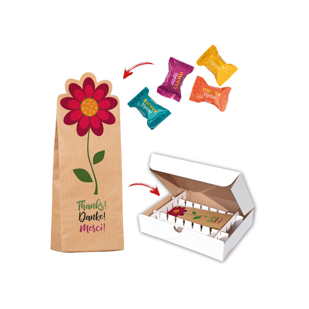 Product image Flower Bag "Danke" mit Versandbox Werbeartikel