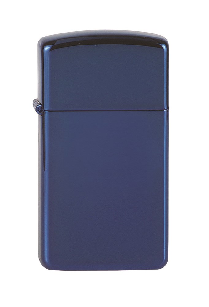 Zippo SLIM HIGH POLISH BLUE bedrucken