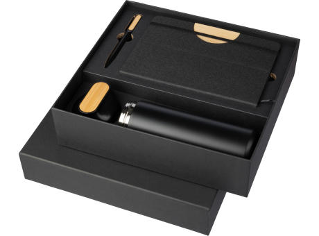 Schwarze Karton-Geschenkbox Kurt bedrucken