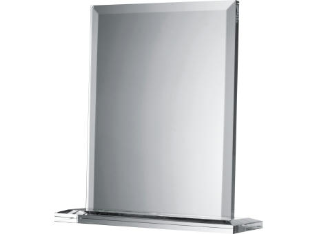 Glastrophäe mit standfestem Sockel Werbeartikel