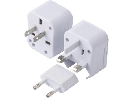 Reiseadapter aus Kunststoff Coby Werbeartikel